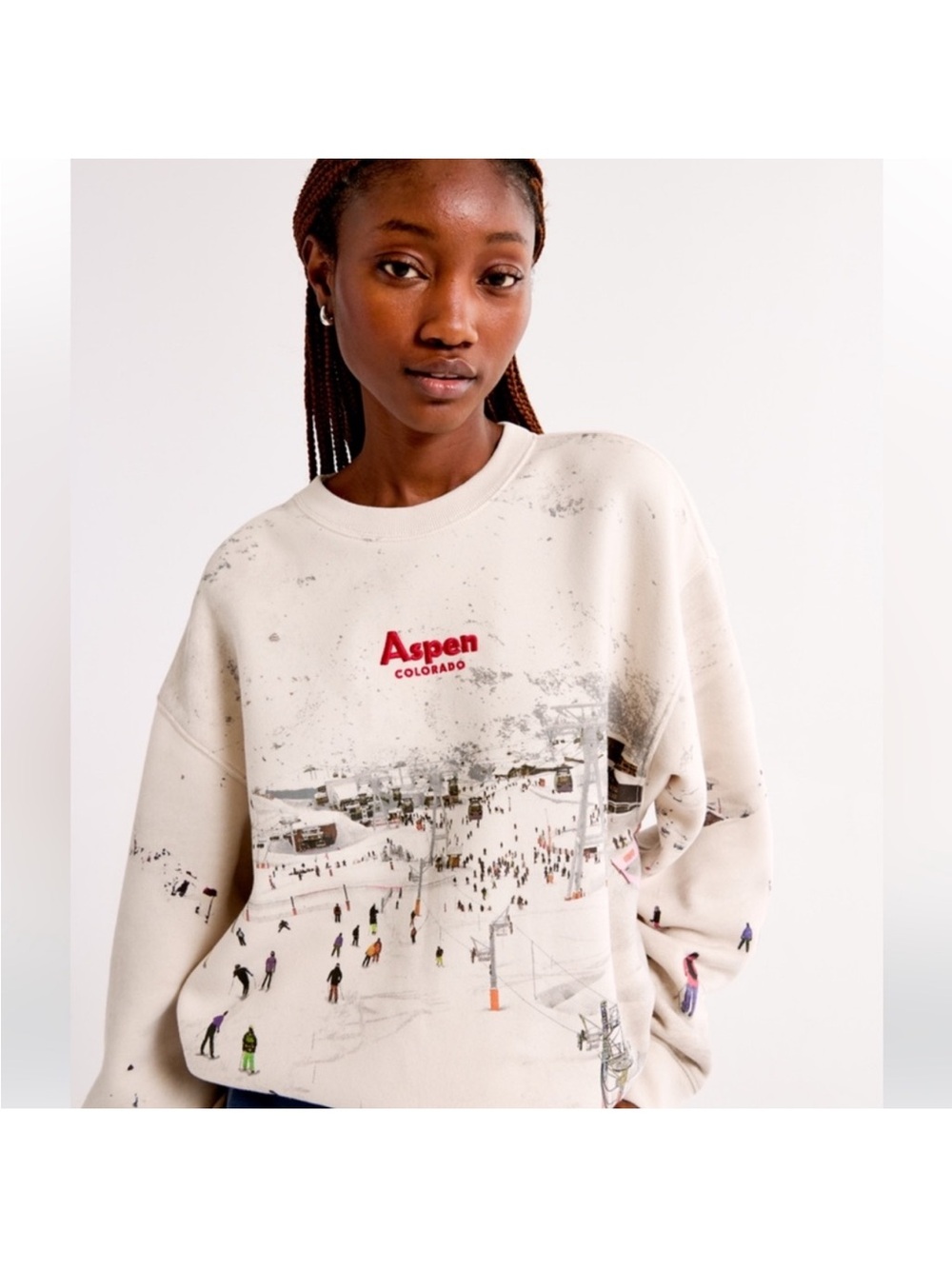 A&F Aspen Colorado Graphic Crewneck Sweatshirt